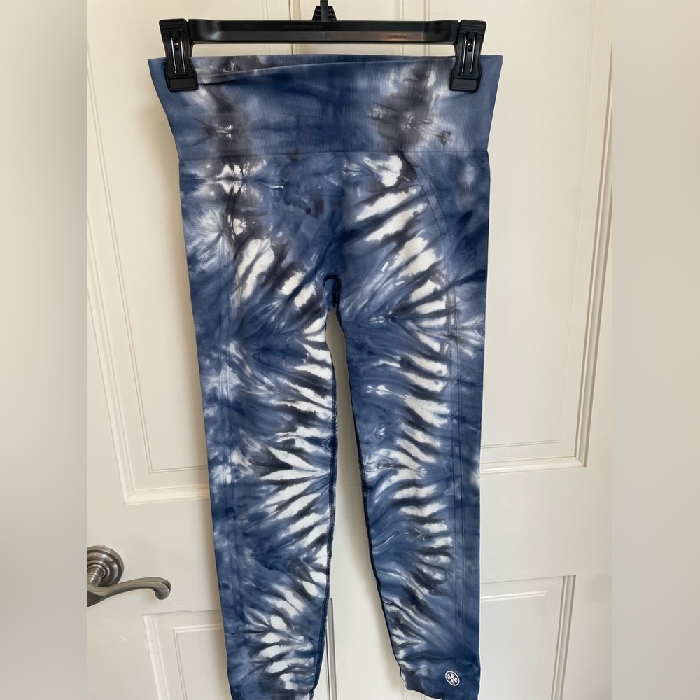 Tory Sport High-Rise Seamless Tie-Dye 7/8 Leggings